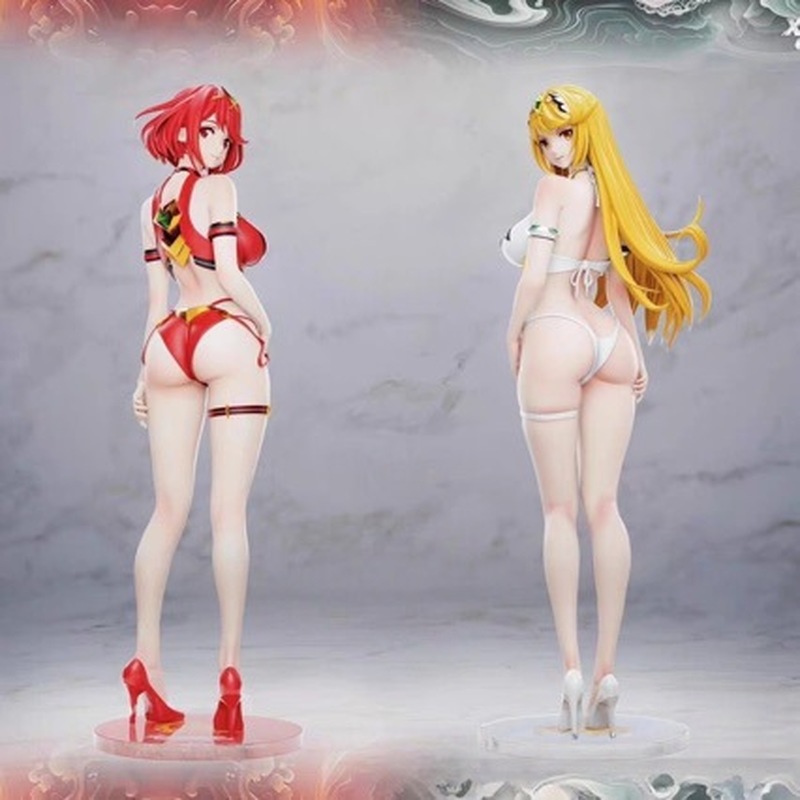 Model Kit Xenoblade - อะนิเมะฟิกเกอร์ Xenoblade Chronicles Pyra Mythra ชุดว่ายน้ำ