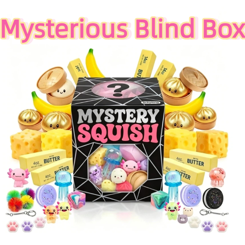 Model Kit Box - ของเล่นบีบสควิชชี่ 100 แบบ กล่องสุ่ม ของเล่นน่ารัก บรรเทาความเครียด