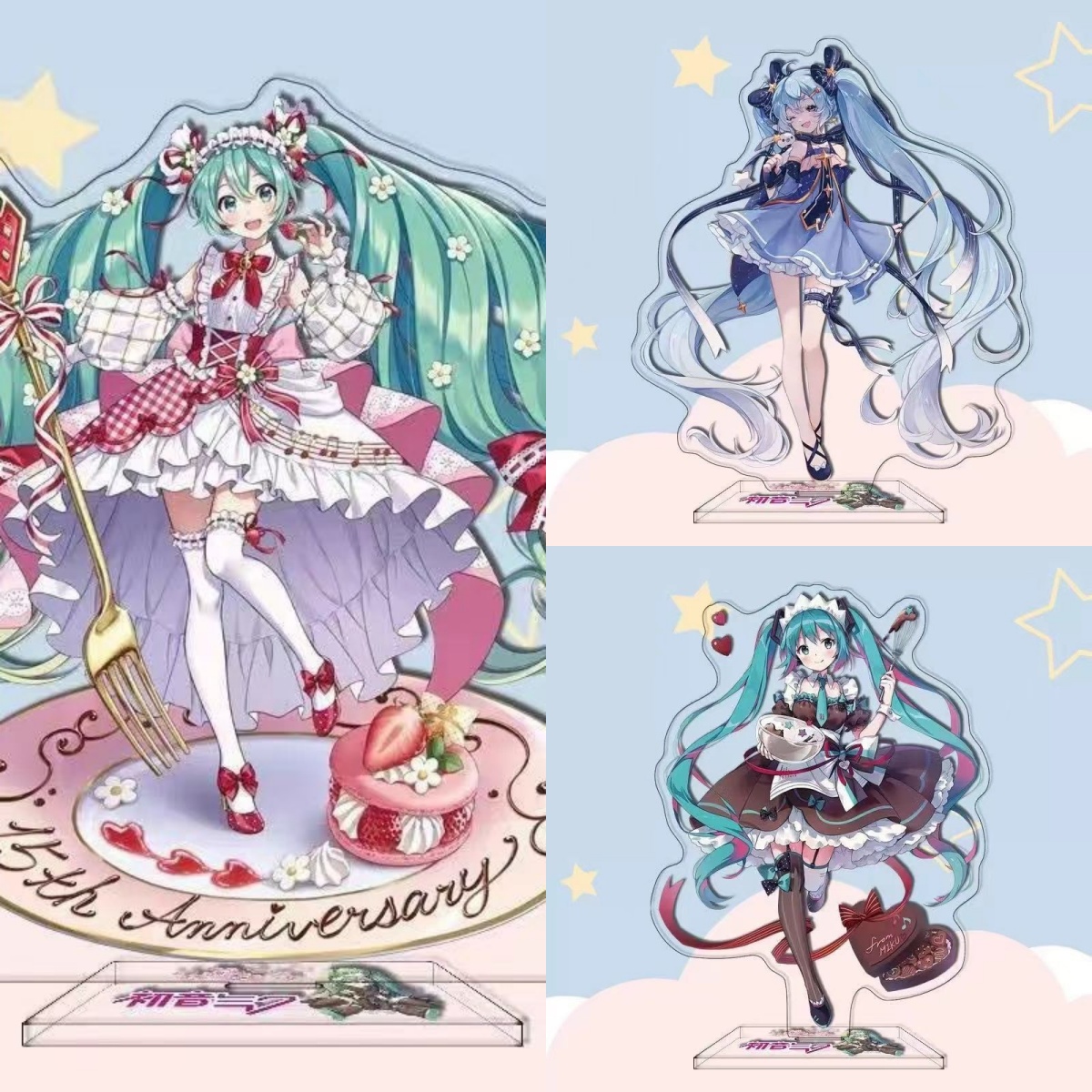 Model Kit Hatsune Miku - ตุ๊กตาอะคริลิกตัวละครอนิเมะฮัตสึเนะ มิกุ นักร้องเสมือนจริง ของตกแต่งโต๊ะทำงาน ของสะสมสำหรับแฟนคลับ ของขวัญ