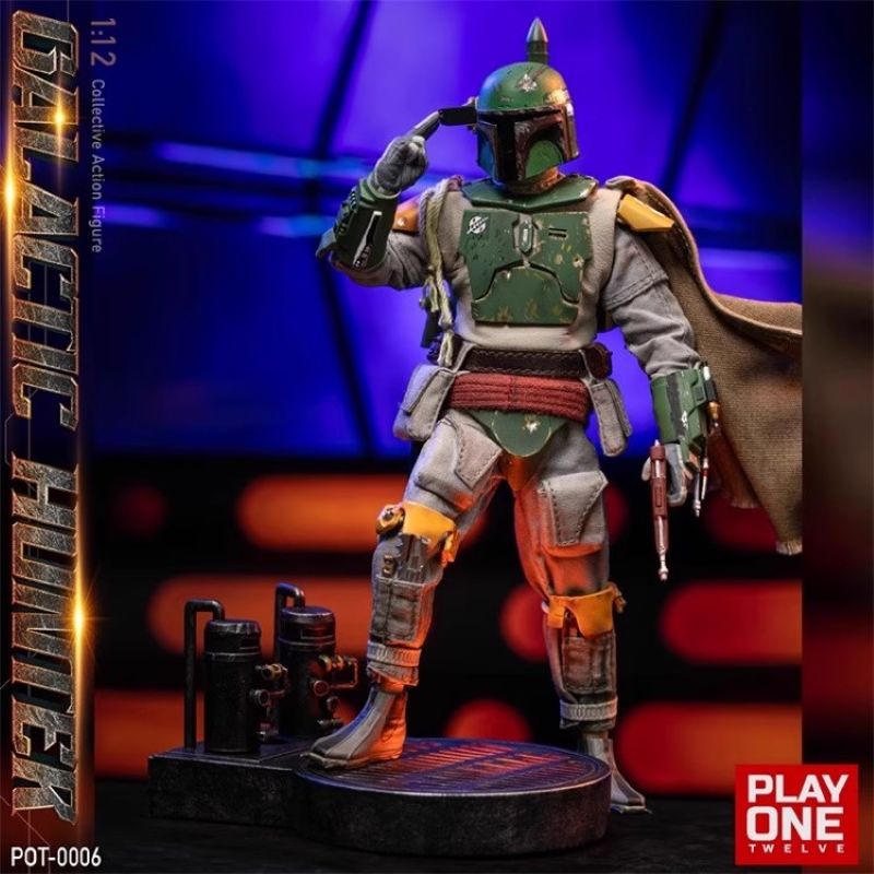 Model Kit Star Wars - เพลย์วันทูเวลว์ POT-0006 1/12 ทหารกาแล็กซี่ฮันเตอร์ รุ่นดีลักซ์ ชุดเต็ม