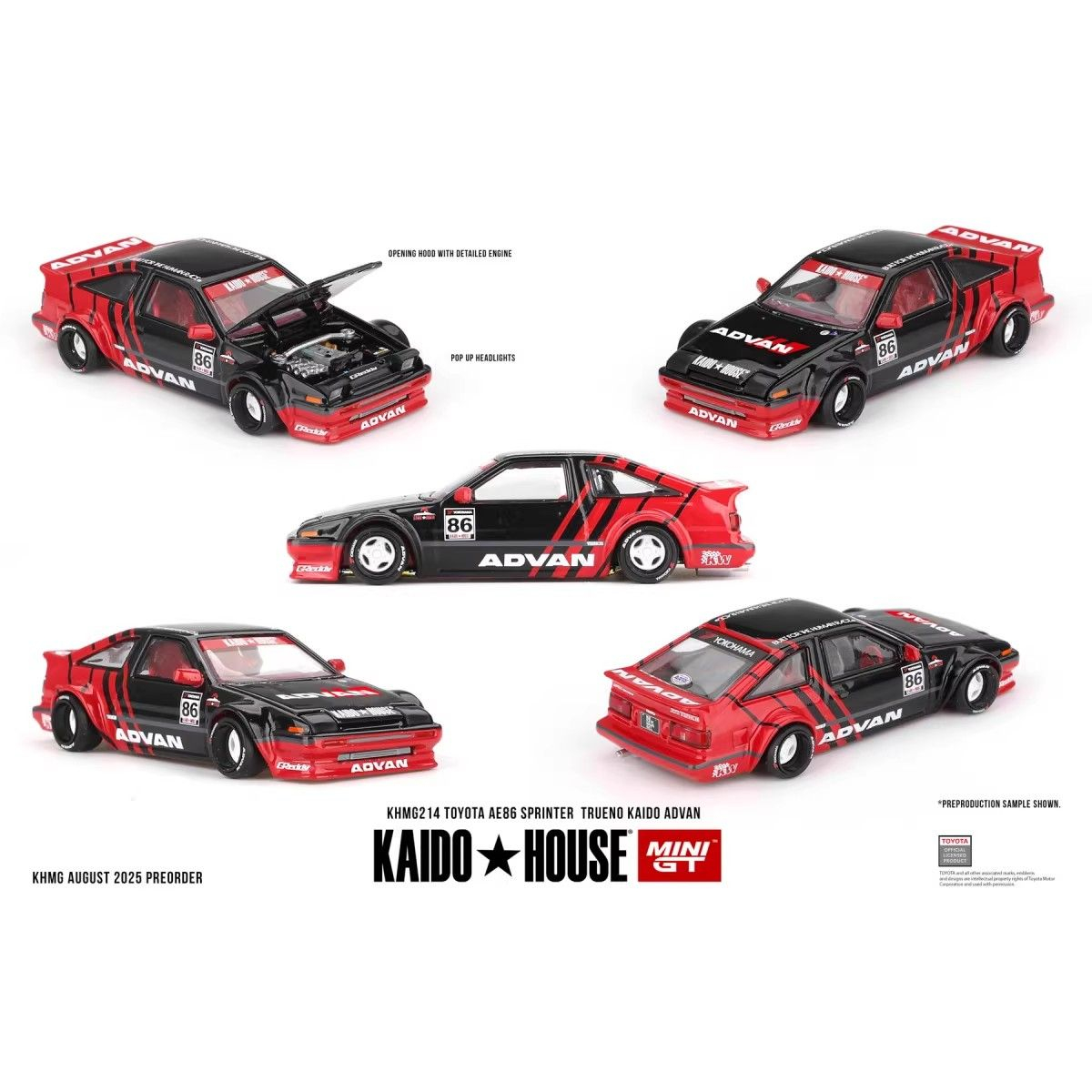 Model Kit Ae86 - ไคโด เฮาส์ + มินิจีที 1:64 โตโยต้า
