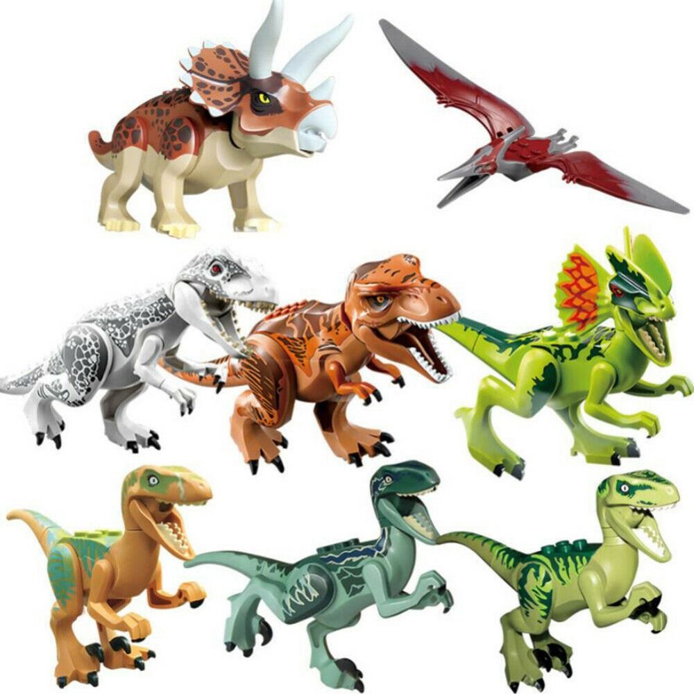 Model Kit Jurassic Park - บล็อกตัวต่อไดโนเสาร์พลาสติกใหม่ หลายสี ประกอบฉากยุคก่อนประวัติศาสตร์ ไดโนเวิลด์ขนาดเต็ม สำหรับการเรียนรู้ขั้นต้น