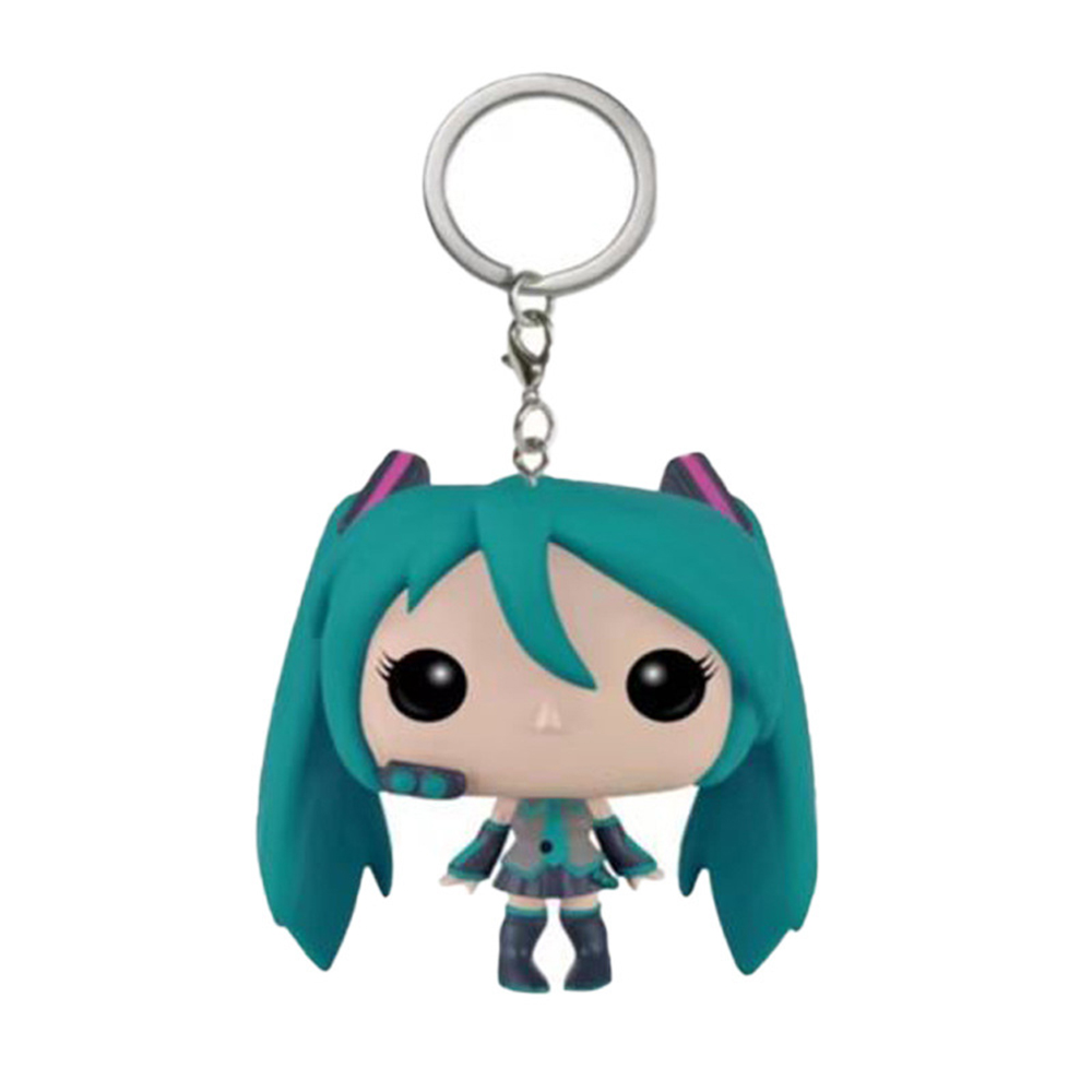 Model Kit Hatsune Miku - อะนิเมะฮัตสึเนะ มิคุ พวงกุญแจของเล่นพวงกุญแจพกพาของเล่นแอ็คชั่นฟิกเกอร์พวงกุญแจตุ๊กตาไวนิลของเล่นสำหรับเด็ก