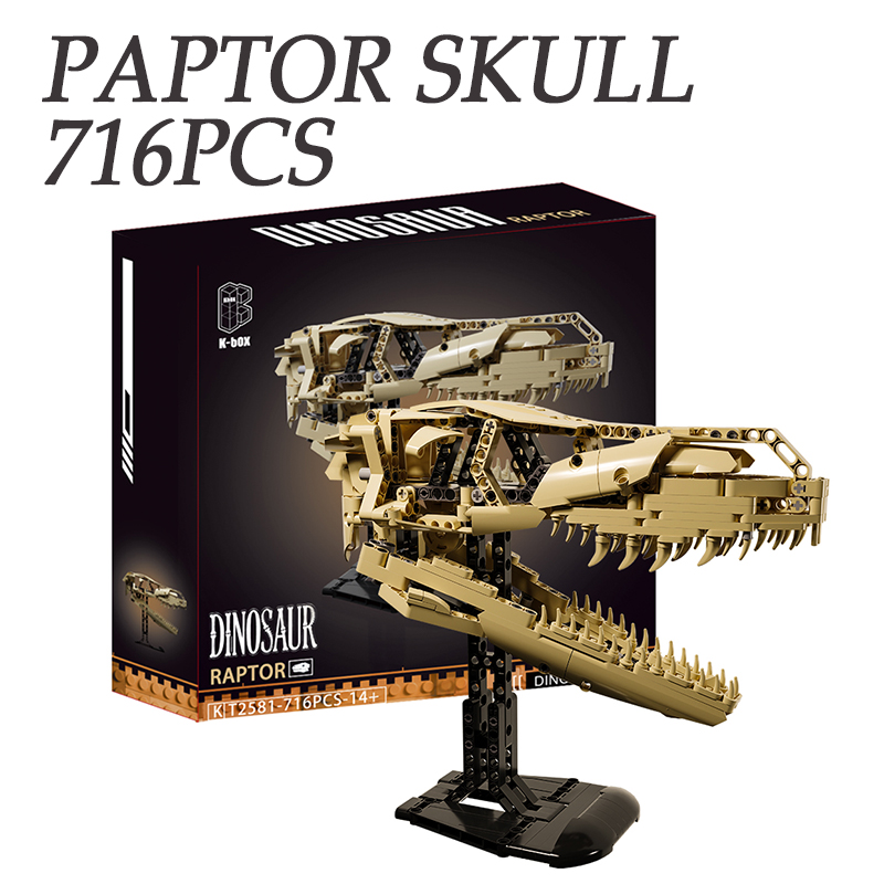 Model Kit Jurassic Park - ชุดตัวต่อโครงกระดูกไดโนเสาร์ 716 ชิ้น ของเล่นประกอบเอง รุ่น Raptor