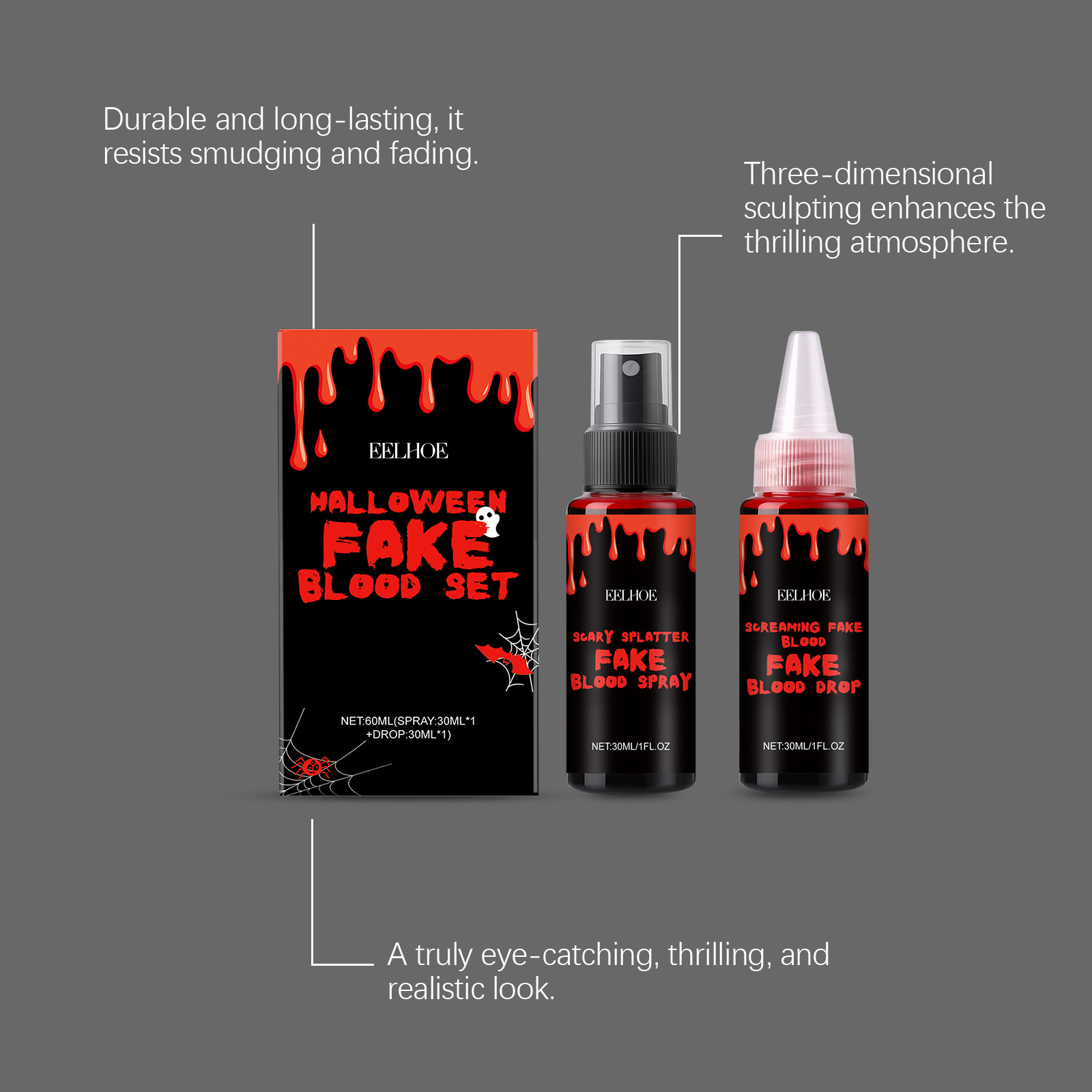 ชุดเลือดปลอมฮาโลวีน 3 ชิ้นพร้อ - Wash Effect Set บทวิจารณ์และราคา