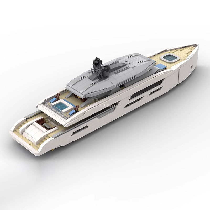 MOC Midi-Scale Luxury Yacht Wh - Model Kit Yacht บทวิจารณ์และราคา