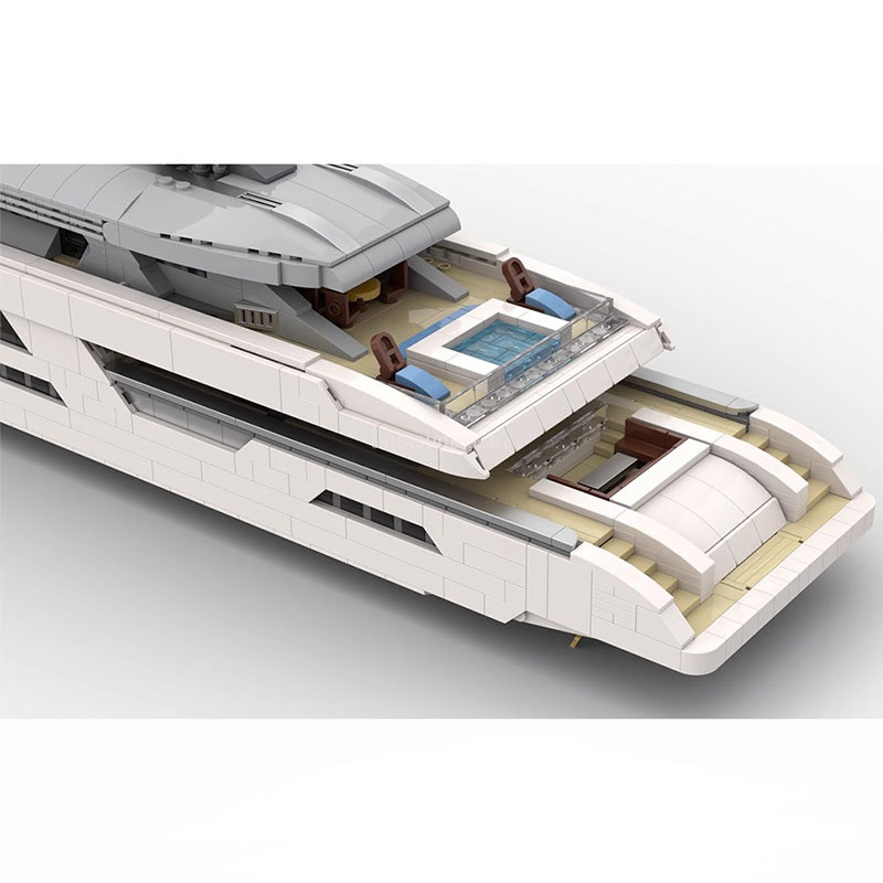 MOC Midi-Scale Luxury Yacht Wh - Model Kit Yacht บทวิจารณ์และราคา