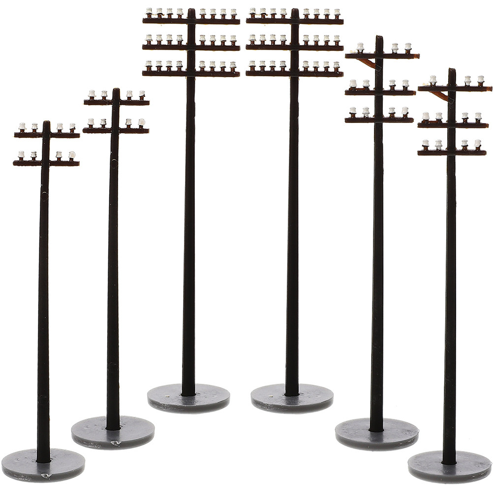 เสาโทรเลขขนาดเล็ก 6 ชิ้น ทำจาก - Model Kit Box บทวิจารณ์และราคา